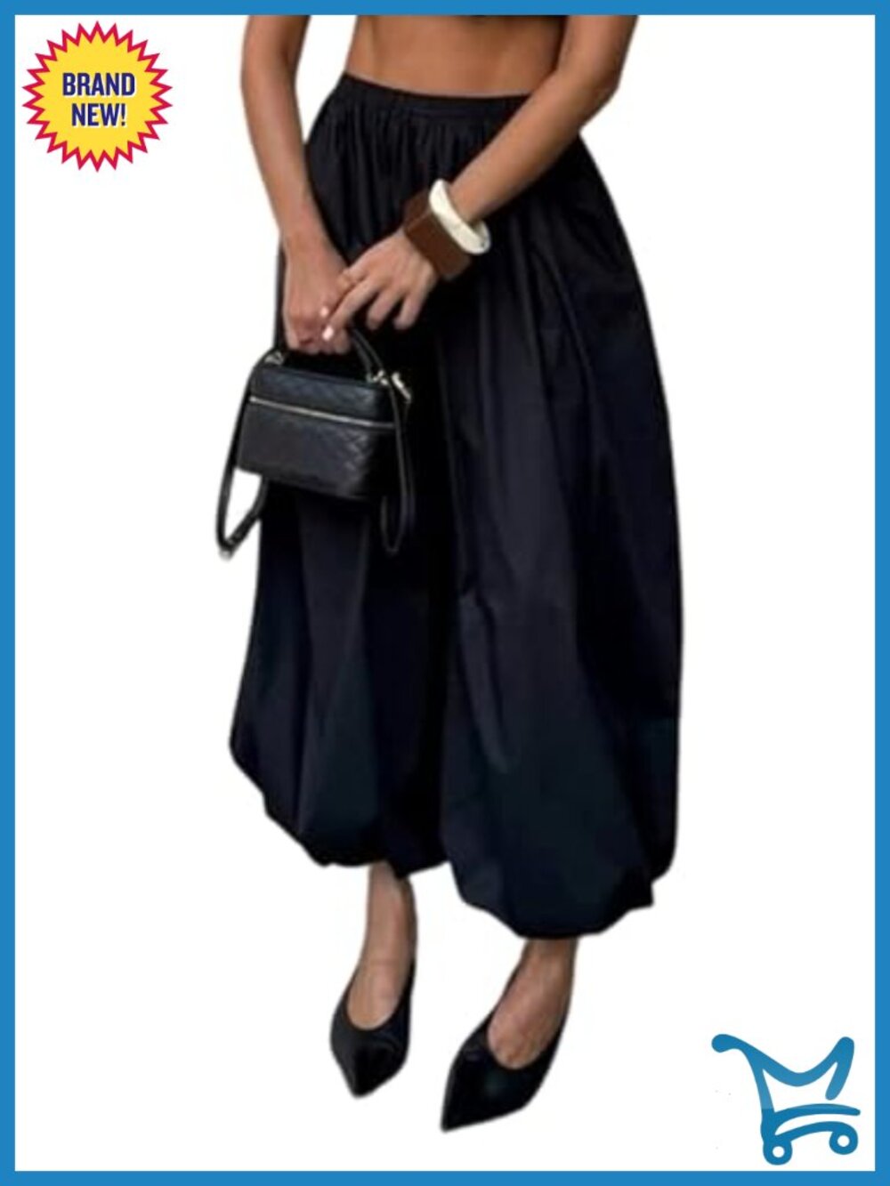 Women's Harem Pants Wide Leg Pleated Balloon Joggers Trousers